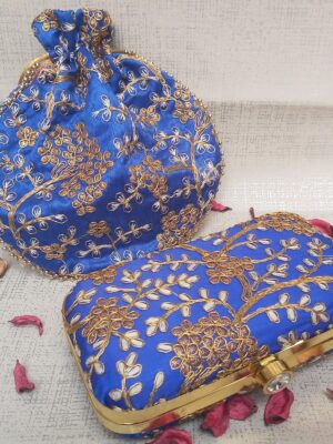Rajasthani Style Royal Clutch Silk with Potli For Women’s