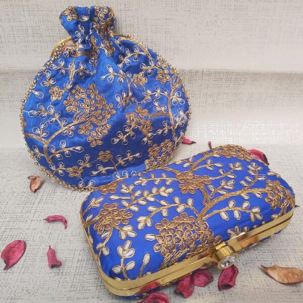 Rajasthani Style Royal Clutch Silk with Potli For Women's