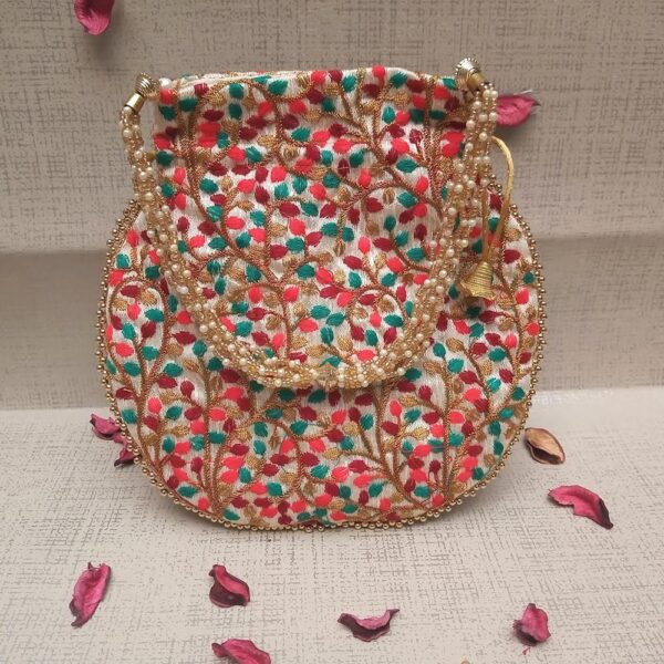 Heavy Embroidery Designer | Wristlets Ethnic Potli for Women's