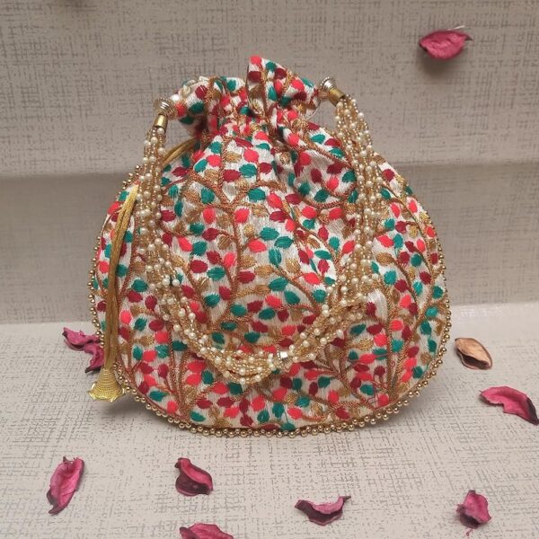 Heavy Embroidery Designer | Wristlets Ethnic Potli for Women's - Image 3