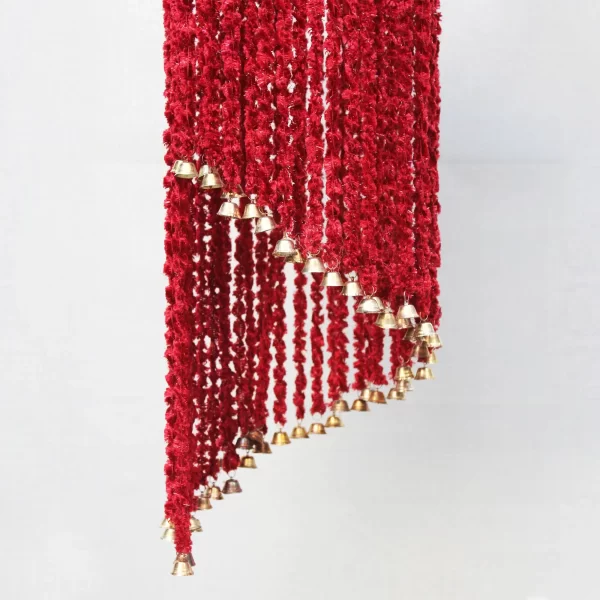 Red Woolen Soft and Attractive Hanging Jhumar - Image 2