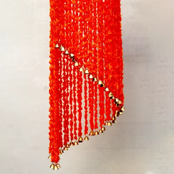 Orange Woolen Soft and Attractive Hanging Jhumar - Image 2