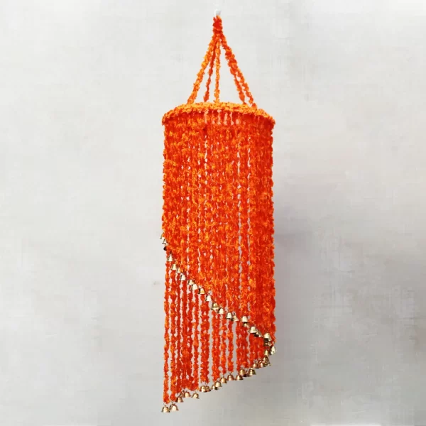 Orange Woolen Soft and Attractive Hanging Jhumar - Image 3
