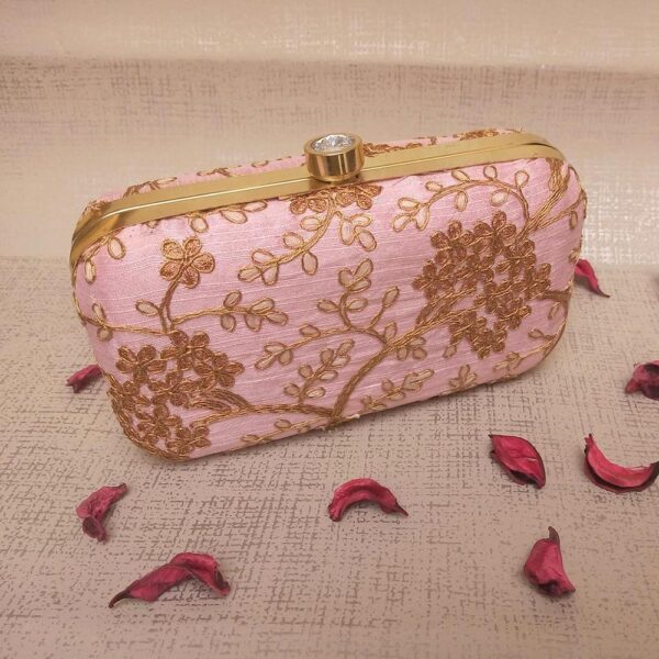 Baby Pink Color Clutch for Women & Girls - Image 2