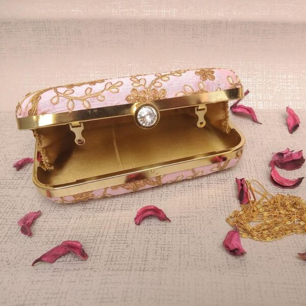 Baby Pink Color Clutch for Women & Girls - Image 3