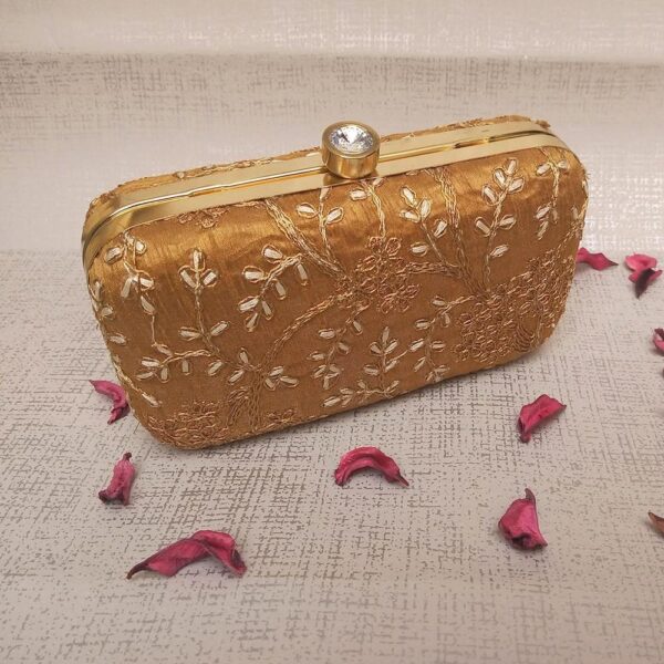Goldden Color Clutch for Women & Girls - Image 2