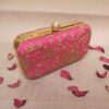Pink Color Clutch for Women & Girls - Image 3