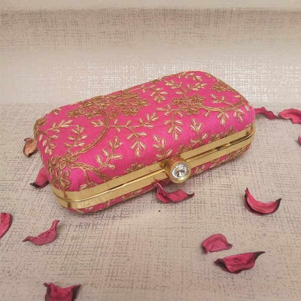 Rajasthani Style Royal Clutch Silk and Potli For Women - Image 3