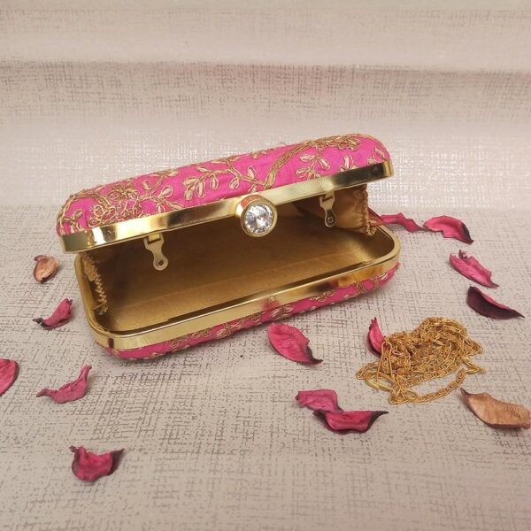 Pink Color Clutch for Women & Girls - Image 2