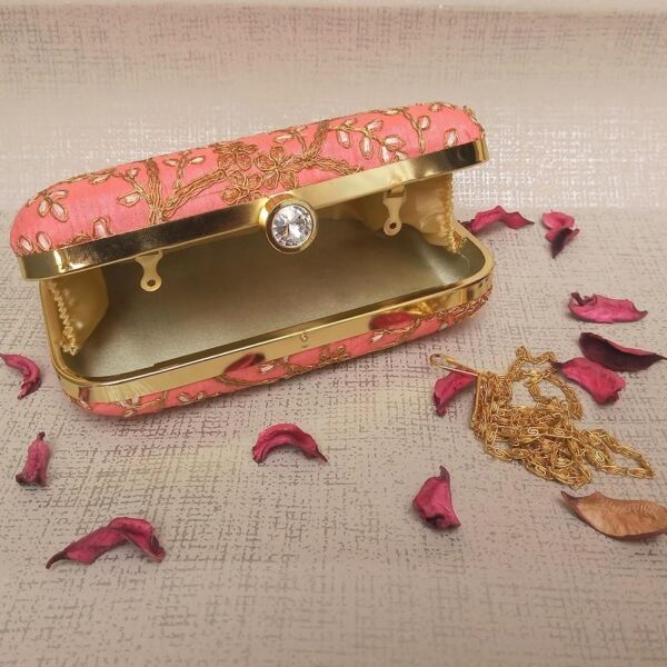 Peach Color Clutch for Women & Girls - Image 3
