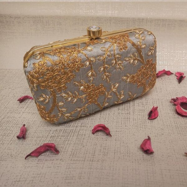 Silver Color Clutches for Women & Girls - Image 2