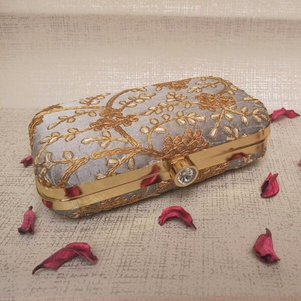 Silver Color Clutches for Women & Girls