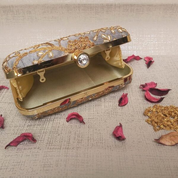 Silver Color Clutches for Women & Girls - Image 3