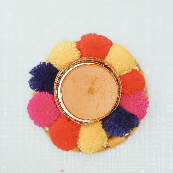 Pom Pom Rangoli for Diwali Decoration with Tea Light Diyas for Festival Decoration Diwali Puja (Copy) - Image 2