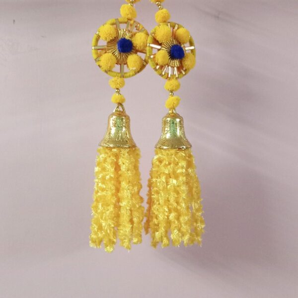 Wall Hanging, Door Hanging, Home Decor Handmade Wall Hanging Small, Yellow Color (Pack of 2) - Image 2