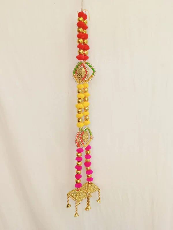 Diwali Decoration Handmade Wall Door Hanging Pom Pom Latkan for Entrance Gate, PACK-02