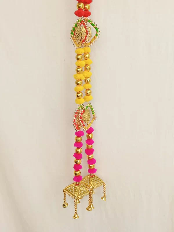 Diwali Decoration Handmade Wall Door Hanging Pom Pom Latkan for Entrance Gate, PACK-02 - Image 2
