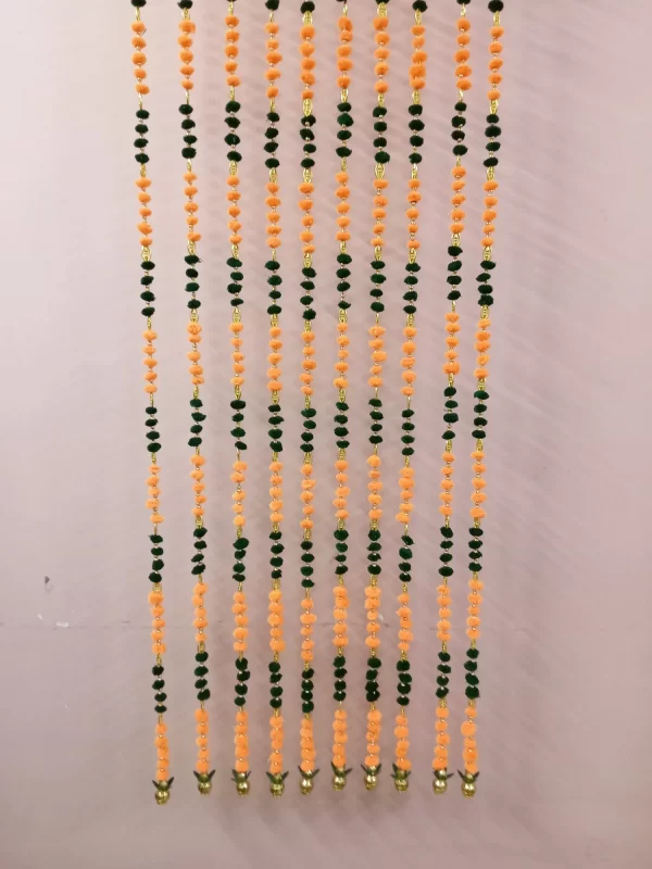Pom Pom Latkan with Golden Kalasha for Decoration, Diwali Hangings Decoration, Wall Hanging for Main Door Entrance - Image 2