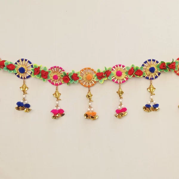 Bright Ring Elephant Traditional Toran for Entrance Door Hanging for Diwali | Toran for Door, Traditional Toran for Door, 40"inch Length - Image 3