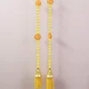 Yellow PomPom Door Hanging For Diwali Decoration / Wall Hangings / Latkans for Decoration Approx 5 ft- Pack of 2 Strings with Golden Hanging Bells - Image 2