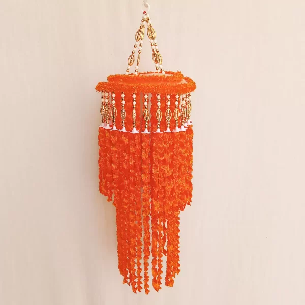 Handcrafted Hanging Orange Jhumar for Diwali Decor