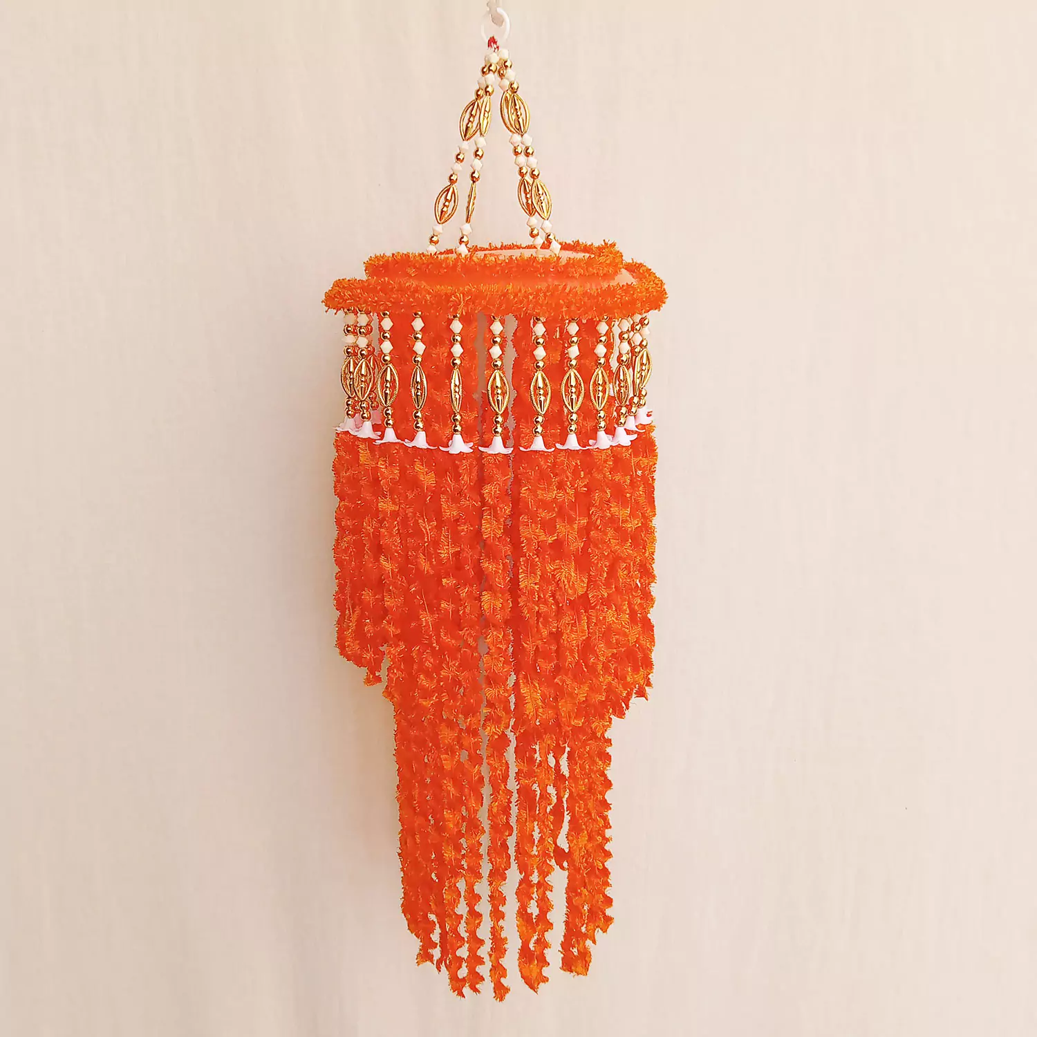 Handcrafted Hanging Orange Jhumar for Diwali Decor