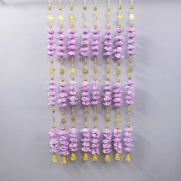 Beautiful Light Violet Flower Door Hanging For Diwali Decoration