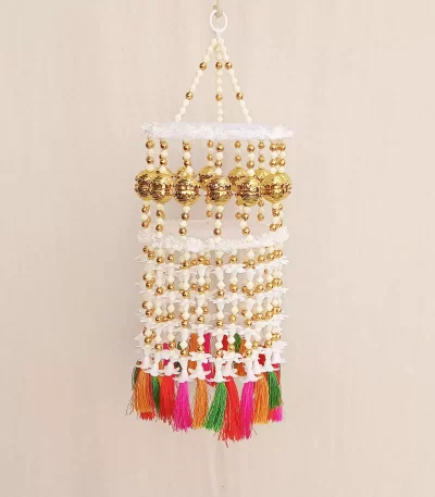 White-Golden-Beads-Jhumar-for-Diwali-Decor