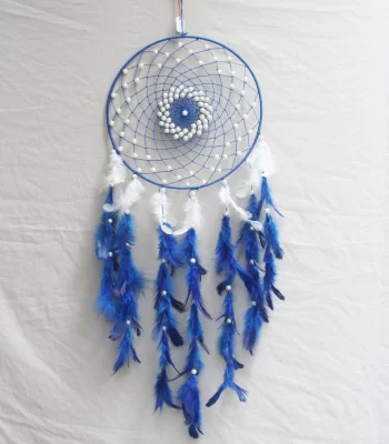 Ocean-Blue-White-Dream-Catcher-For-Wall-Hanging