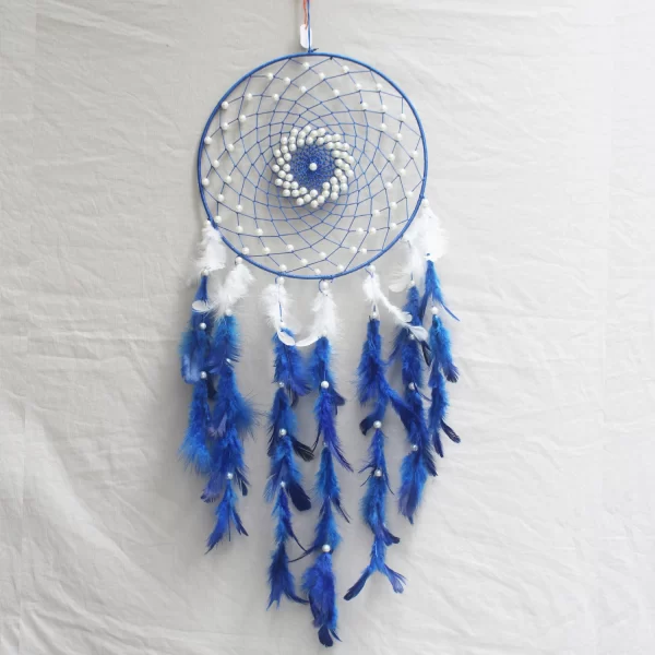 Ocean-Blue-White-Dream-Catcher-For-Wall-Hanging