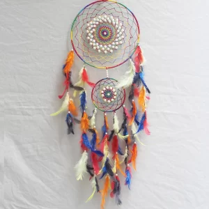 Two-Ring-Dream-Catcher-for-Good-Dreams-and-Positive-Energy-Decorative-Showpiece