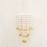 beautiful-white-golden-beads-three-layer-jhumar-for-diwali-decor