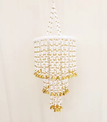 beautiful-white-golden-beads-three-layer-jhumar-for-diwali-decor