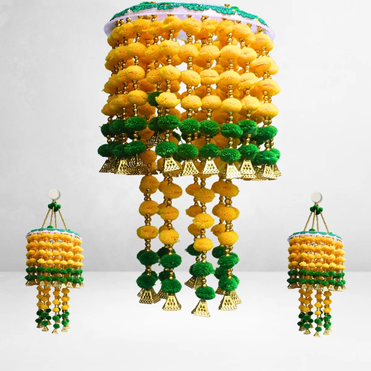 yellow-green-pom-pom-jhumar