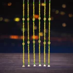 handmade-yellow-green-pompom-diwali-latkan-for-home-and-office-wall-decoration