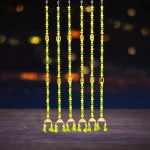 yellow-green-pompom-diwali-latkan-with-golden-bell-best-for-festivals-weddings