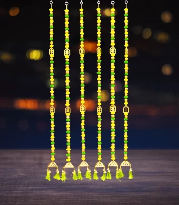 yellow-green-pompom-diwali-latkan-with-golden-bell-best-for-festivals-weddings