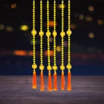 yellow-pompom-diwali-latkan-with-chakra-tassels-for-home-and-office-decor
