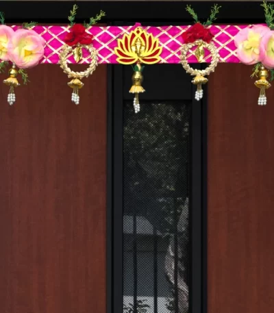 door-toran-with-lotus-design-flowers