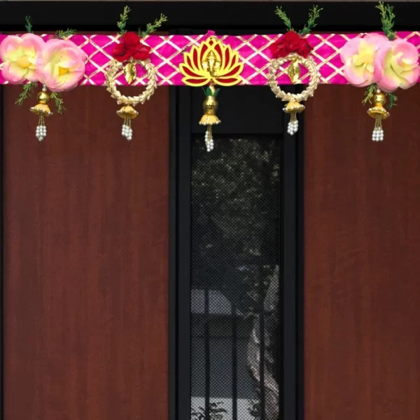 door-toran-with-lotus-design-flowers