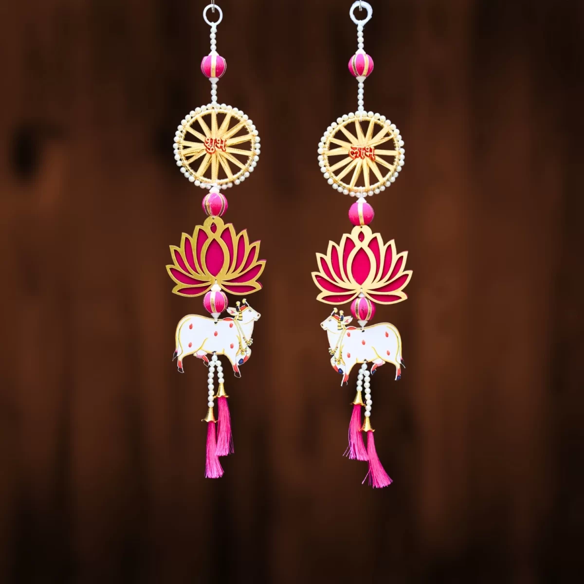 lotus-cow-wall-diwali-latkan-with-shubh-labh