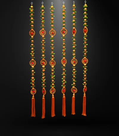 orange-pompom-and-green-red-flower-diwali-latkan