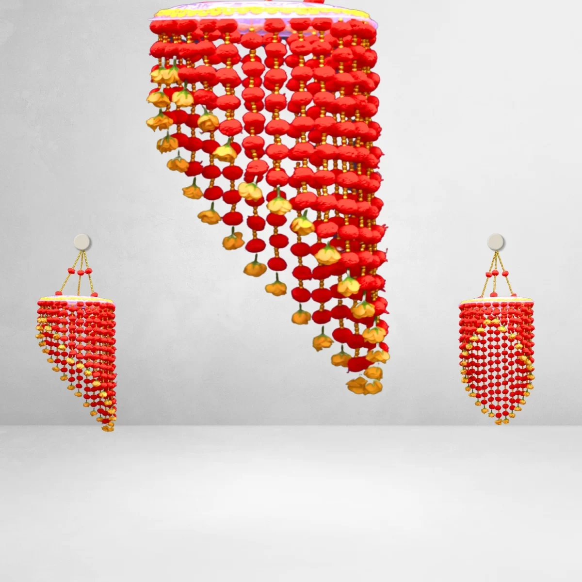 red-pompom-diwali-jhumar