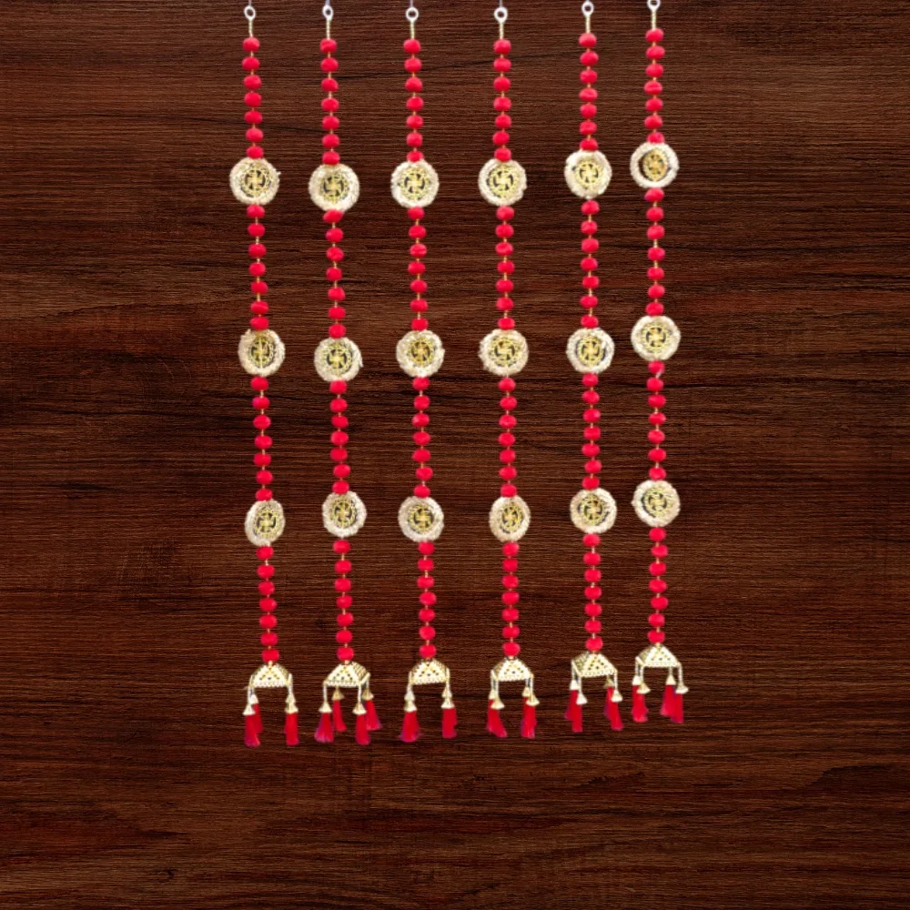 red-pompom-latkan-with-golden-ghanti-tassels-for-door-decoration