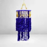 royal-blue-woolen-beaded-jhumar