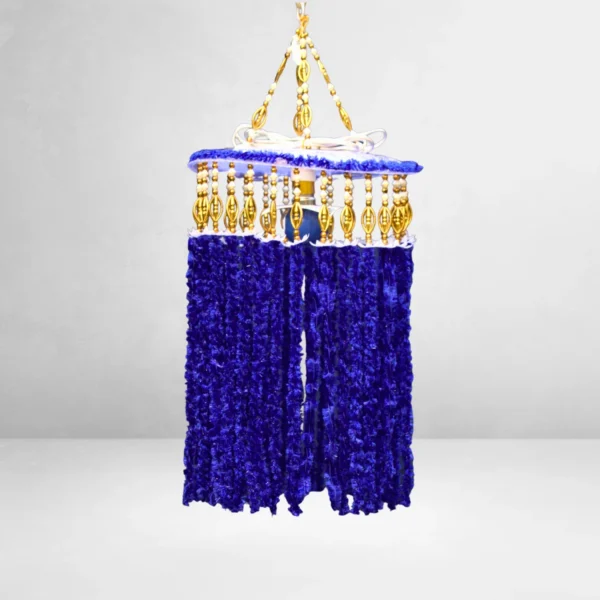 royal-blue-woolen-jhumar-for-home-decoration