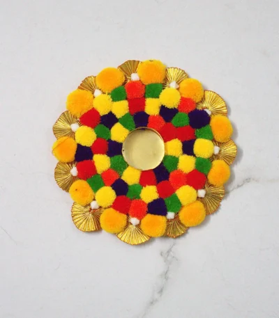 pom-pom-tealight-diya-holder-rangoli
