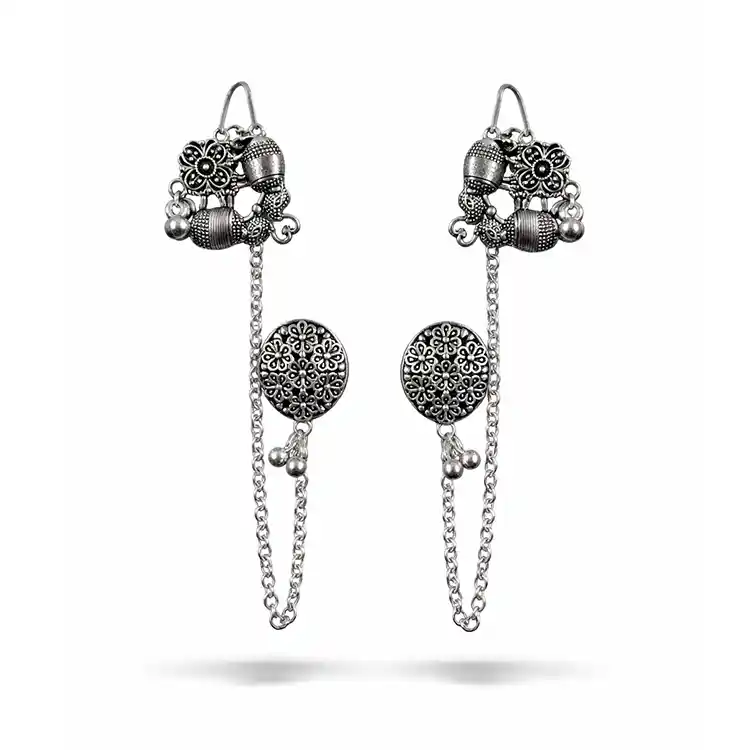 ethnic-ear-cuff-earrings-with-dangling-chain