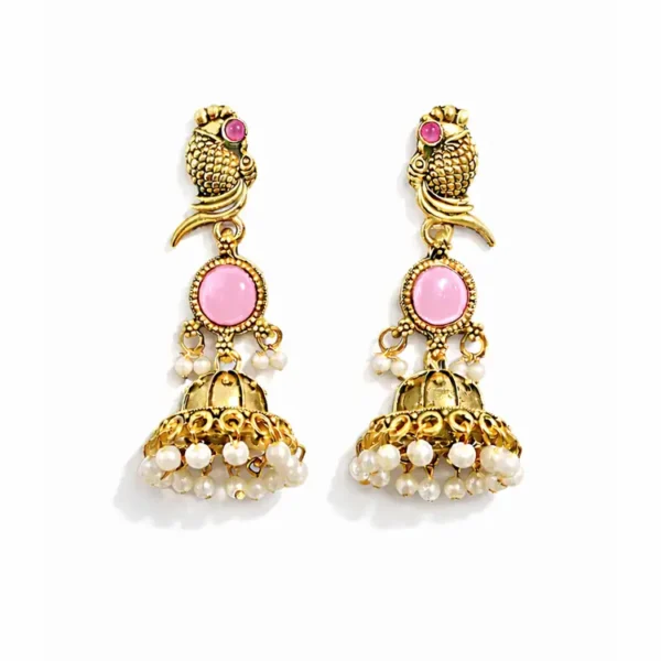 gold-plated-peacock-jhumka-earrings-babypink