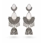 oxidized-silver-half-moon-jhumka-earrings